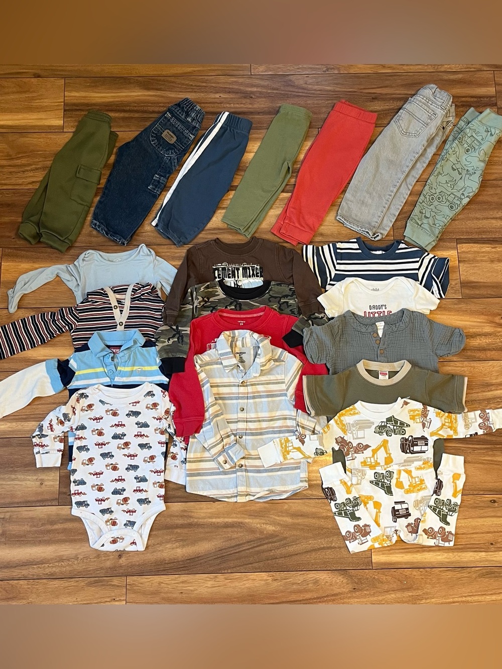 Baby boy 18-24mo LOT21pcs infant clothing bundle fall flannels pants sweatshirts